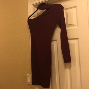 Burgundy dress